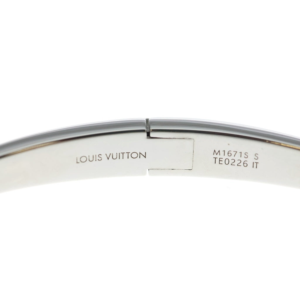 LOUIS VUITTON(ルイヴィトン) ルイゼット シグネチャー ブレスレット オープンバングル ストラス パラジウム メタル シルバー M1671S レディース