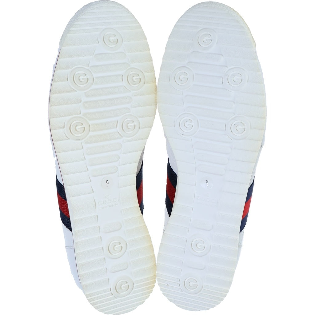 GUCCI(グッチ) マイクログッチシマ サイドライン ローカットスニーカー シューズ レザー ホワイト 233334 レディース
