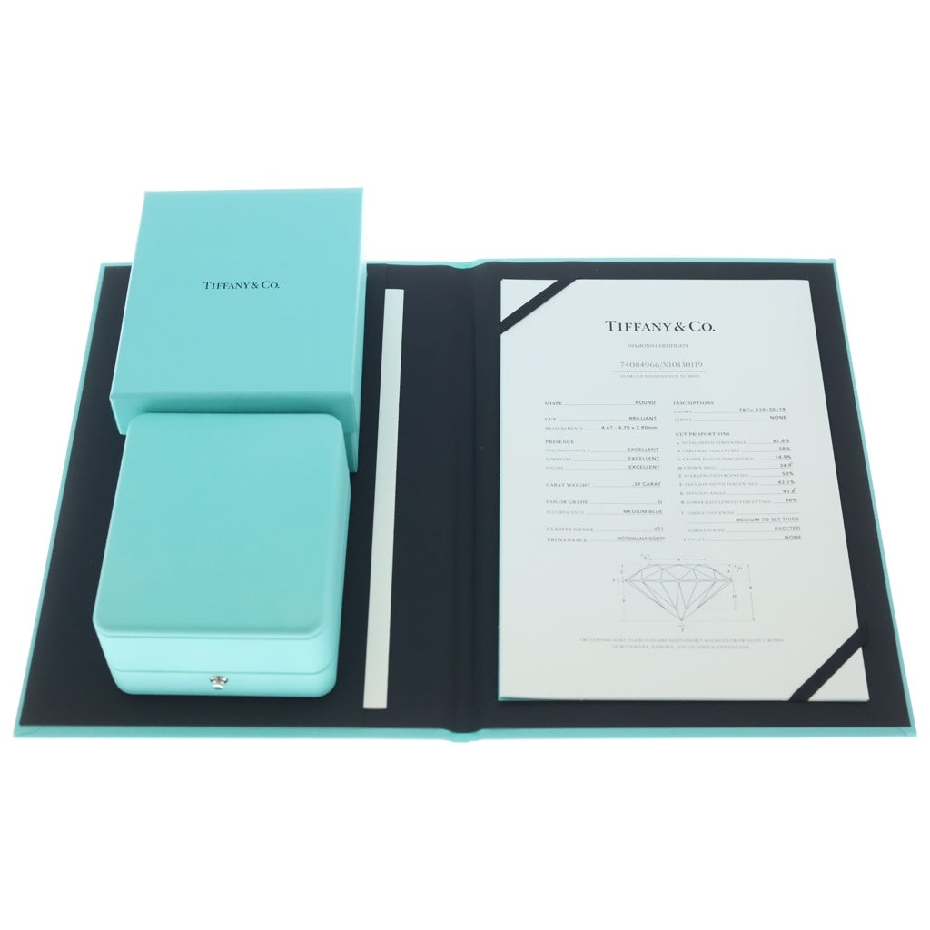 TIFFANY & Co.(ティファニー) ソリティア ダイヤネックレス ペンダント チェーン プラチナ Pt950 0.39ct レディース