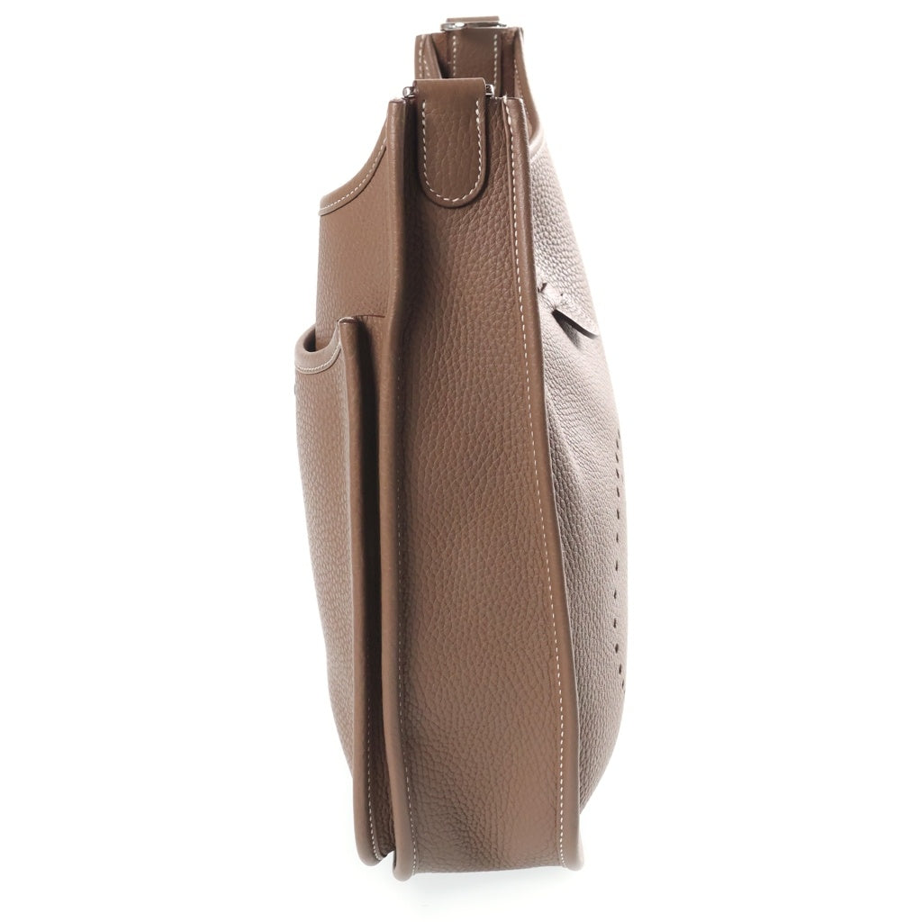 HERMES(エルメス) エヴリン PM エトゥープ トリヨン ショルダーバッグ ブラウン レザー A刻印 シルバー金具 レディース