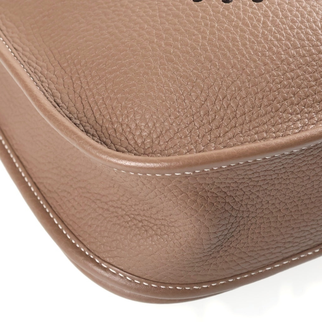HERMES(エルメス) エヴリン PM エトゥープ トリヨン ショルダーバッグ ブラウン レザー A刻印 シルバー金具 レディース