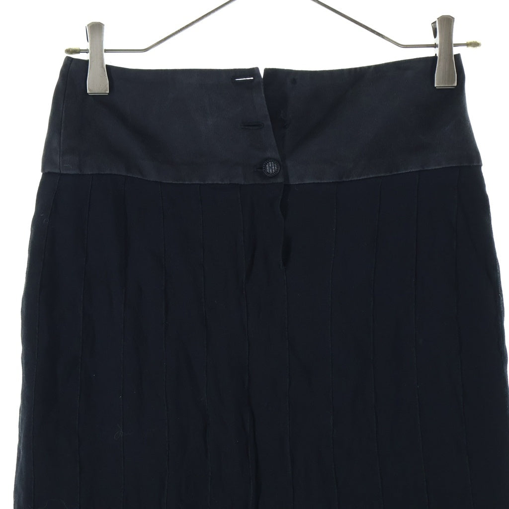 CHANEL(シャネル) 03AW VINTAGE Pleats Flare Skirt プリーツフレアスカート シルク フランス製 ブラック P21673W03166 レディース