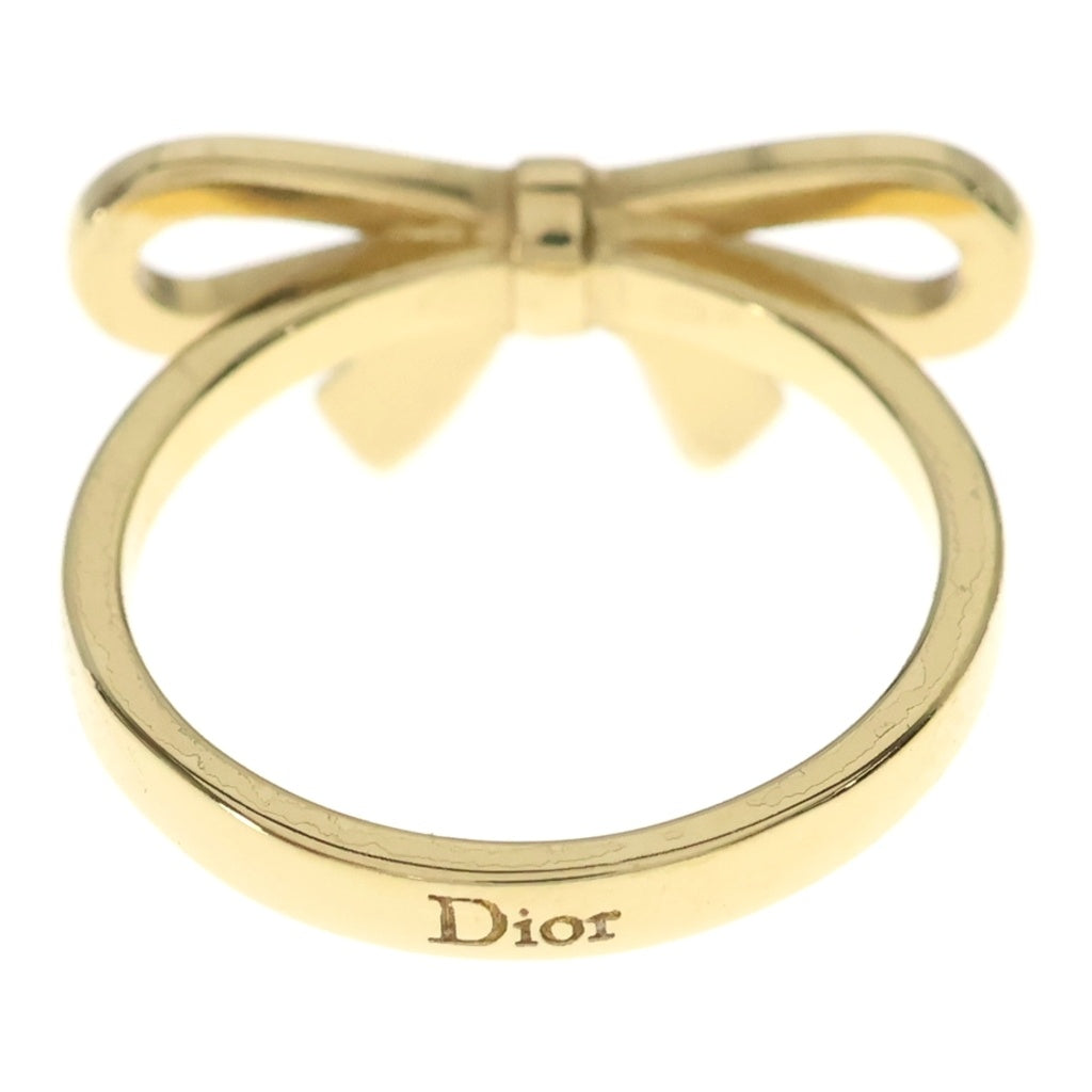Christian Dior(クリスチャンディオール) ロゴ リボン リング 指輪 ゴールド レディース