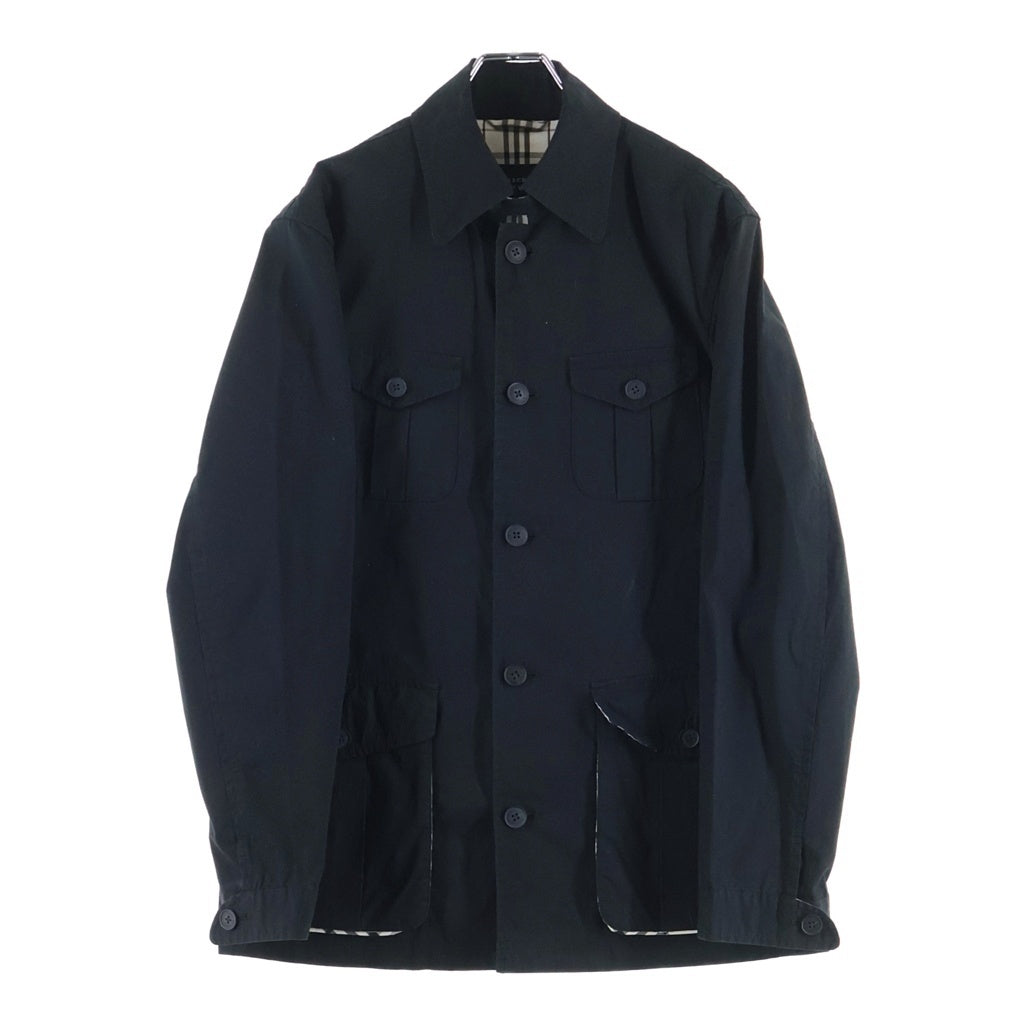 BURBERRY BLACK LABEL(バーバリー ブラックレーベル) サファリジャケット フロントポケット ブラック #L BMP25-219-09