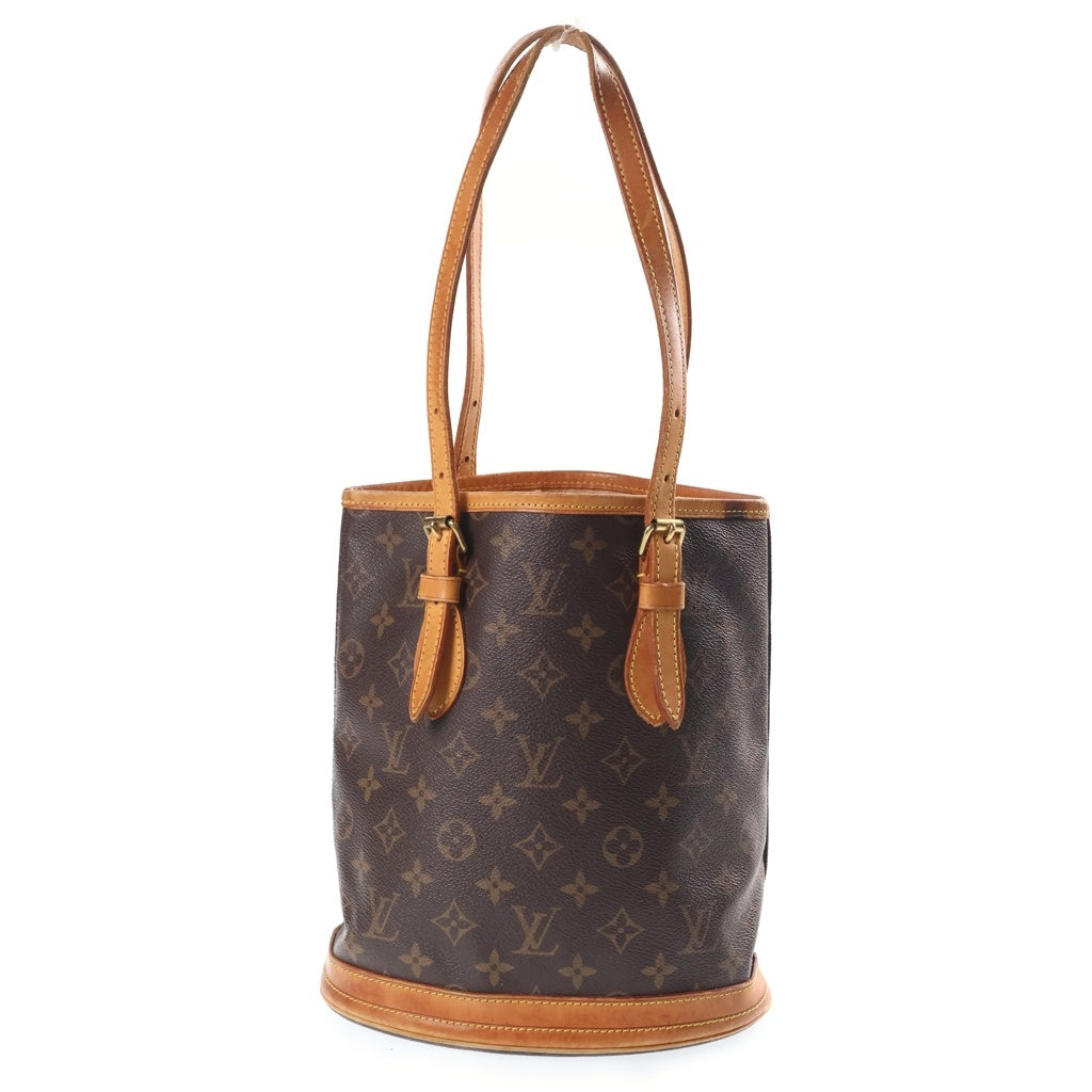 LOUIS VUITTON(ルイヴィトン) モノグラム バケットPM PVC レザー ハンドバッグ ブラウン M42238 レディース