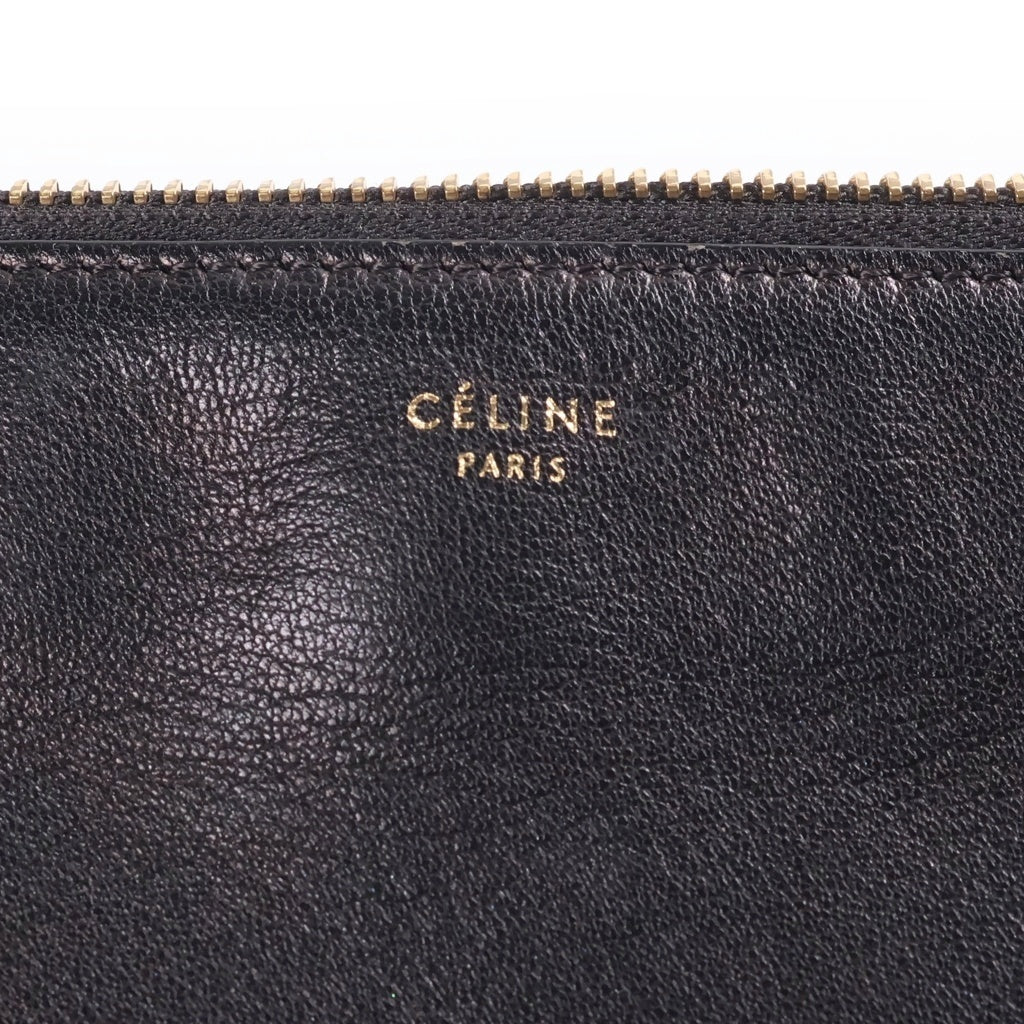 CELINE(セリーヌ) トリオ スモール ショルダーバッグ ブラック レザー
