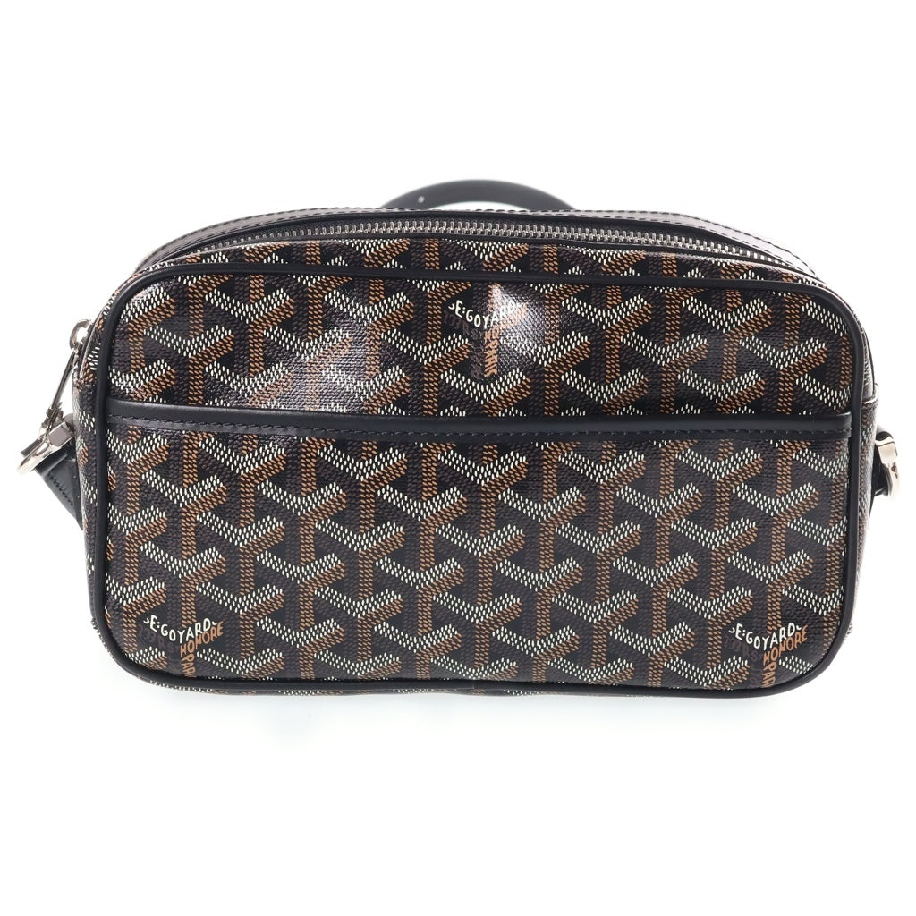 GOYARD(ゴヤール) カップヴェールPM ショルダーバッグ ブラック レザー×PVC シルバー金具 レディース