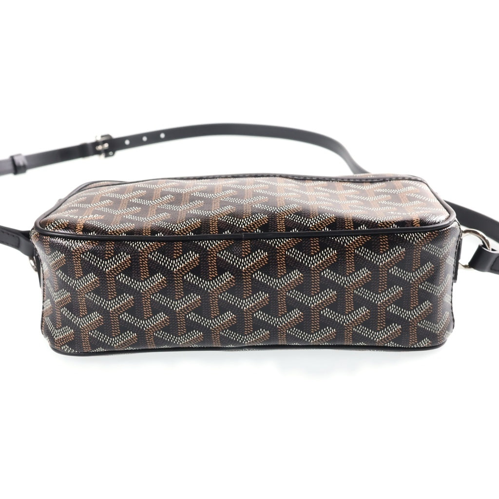 GOYARD(ゴヤール) カップヴェールPM ショルダーバッグ ブラック レザー×PVC シルバー金具 レディース