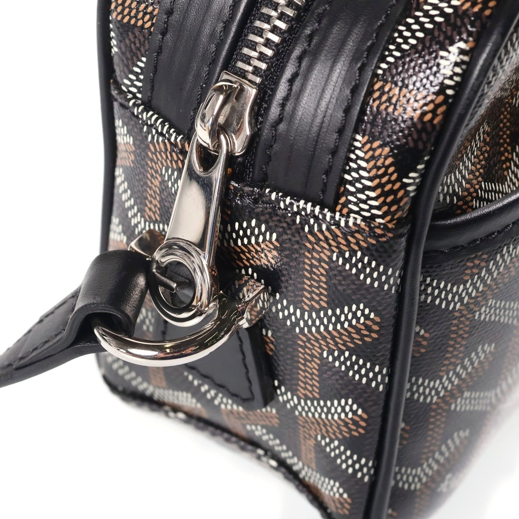 GOYARD(ゴヤール) カップヴェールPM ショルダーバッグ ブラック レザー×PVC シルバー金具 レディース