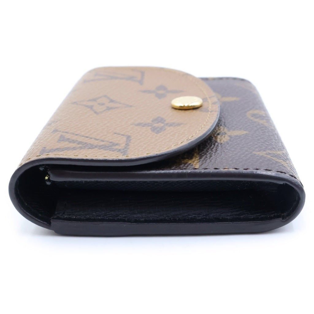 LOUIS VUITTON(ルイヴィトン) モノグラムリバース ポルトモネロザリ コンパクトジップ 財布 ブラウン PVC×レザー M82333 ICタイプ レディース