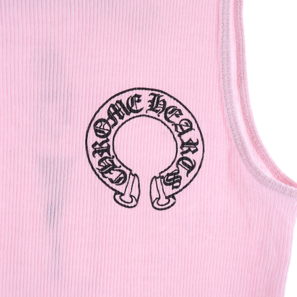 CHROME HEARTS(クロムハーツ) ×Deadly Doll リブ タンクトップ ピンク #M レディース