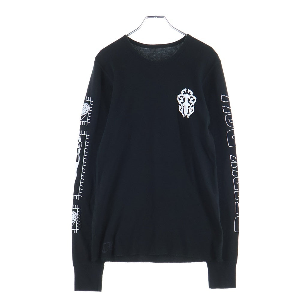 CHROME HEARTS(クロムハーツ) ×Deadly Doll サーマル プリント 長袖Tシャツ ロングスリーブカットソー ブラック #M レディース