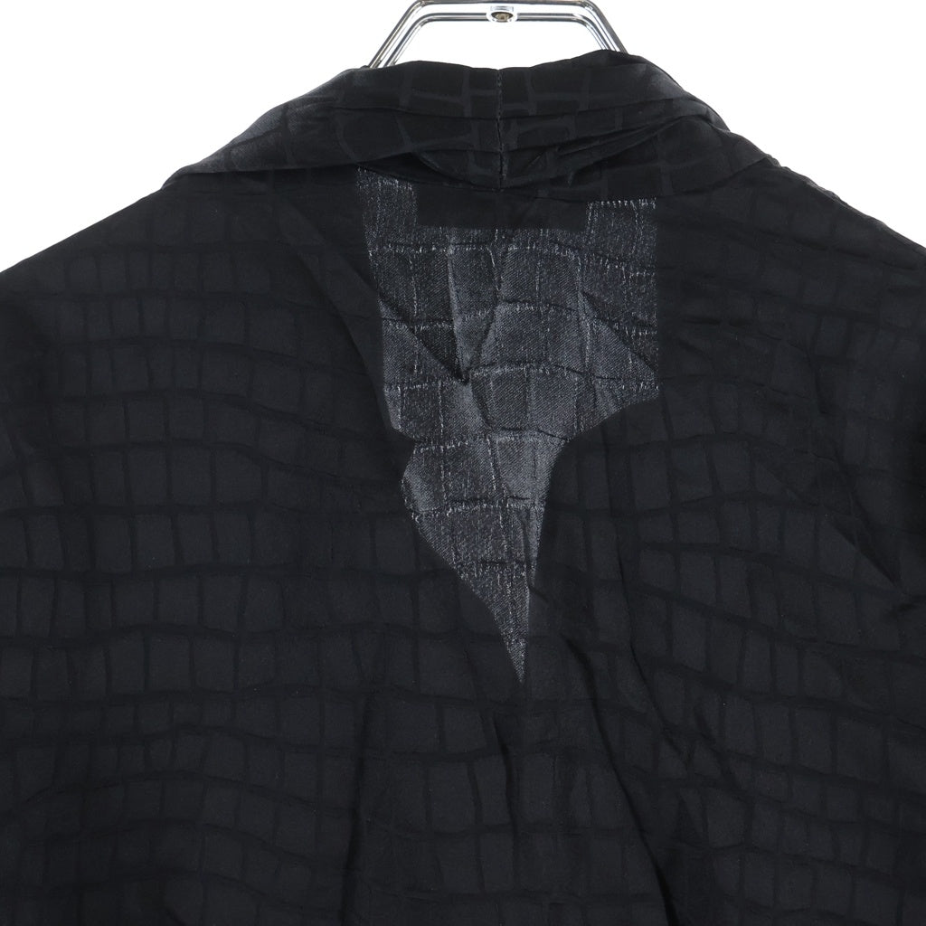 VERSACE(ヴェルサーチ) クロコ デヴォレ 長袖シャツ ブラック #36 1019234 レディース