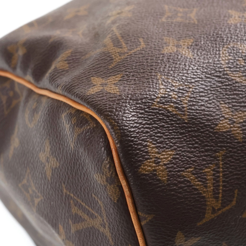 LOUIS VUITTON(ルイヴィトン) モノグラム スピーディ30 PVC レザー ハンドバッグ ブラウン M41526 レディース