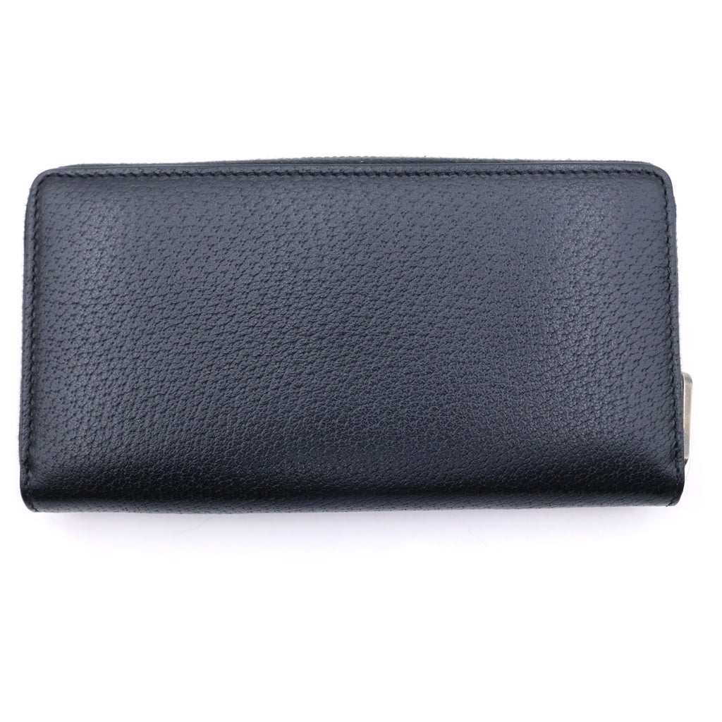 GUCCI(グッチ) ロゴ レトロスペクティブ ラウンドファスナー長財布 ブラック レザー 644102