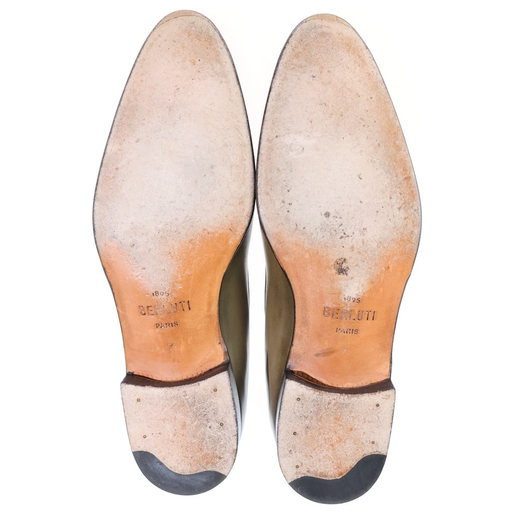 Berluti(ベルルッティ) カーシヴ ガレ スリッパ レザーローファー オリーブ
