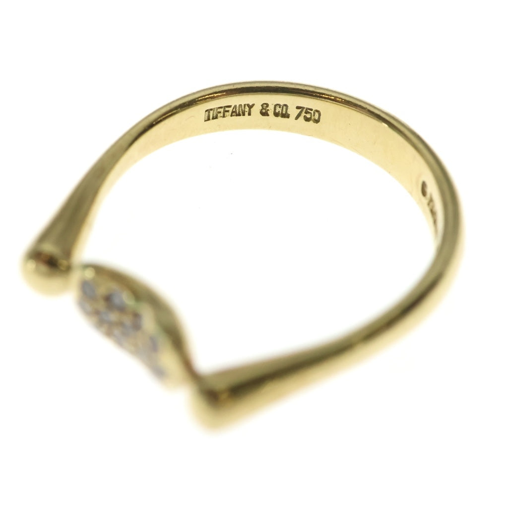 TIFFANY & Co.(ティファニー) エルサペレッティ ビーン ダイヤ リング パヴェ K18イエローゴールド ゴールド レディース