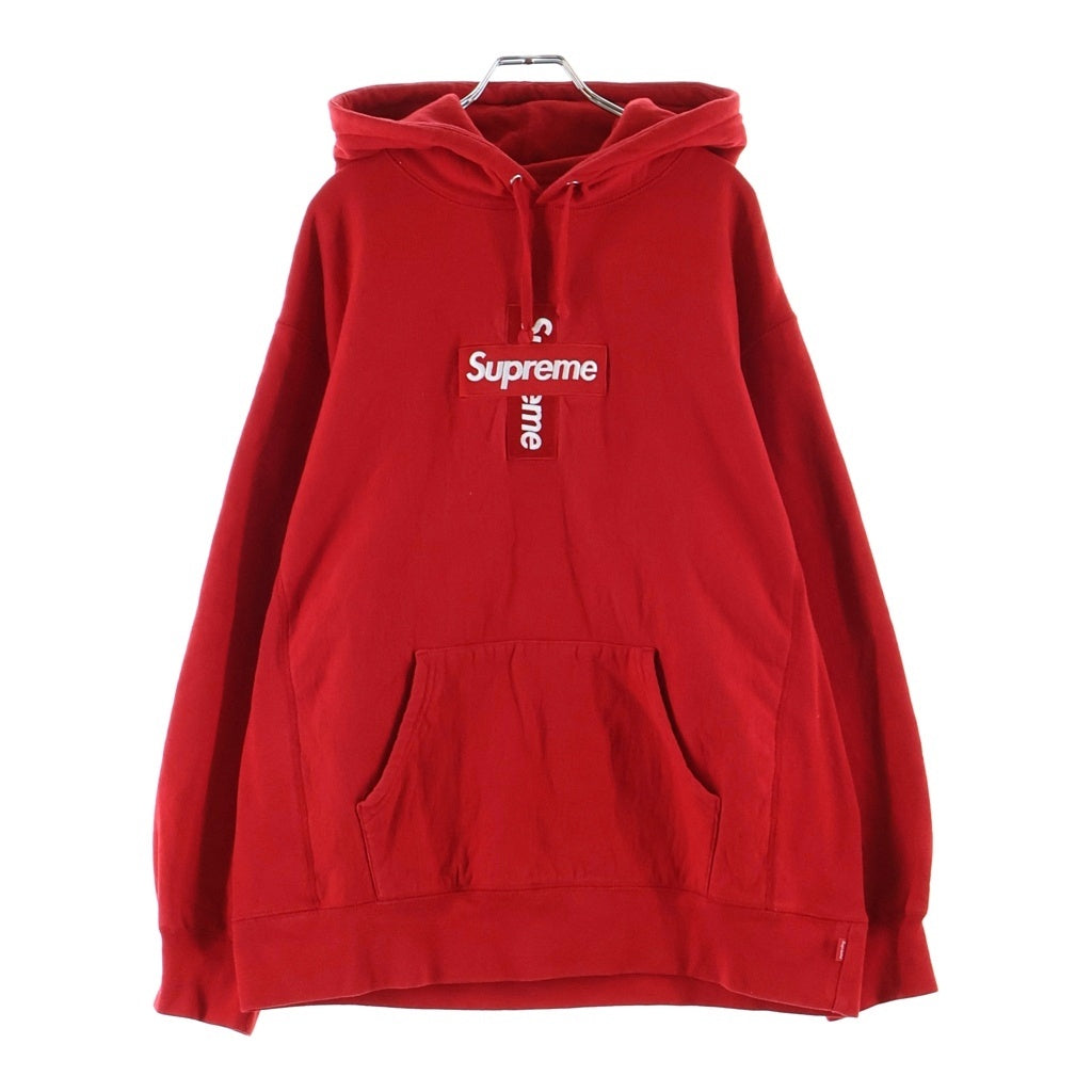 SUPREME(シュプリーム) 20AW Cross Box Logo Hooded Sweatshirt クロスボックスロゴ刺繍 プルオーバー スウェットパーカー フーディー レッド