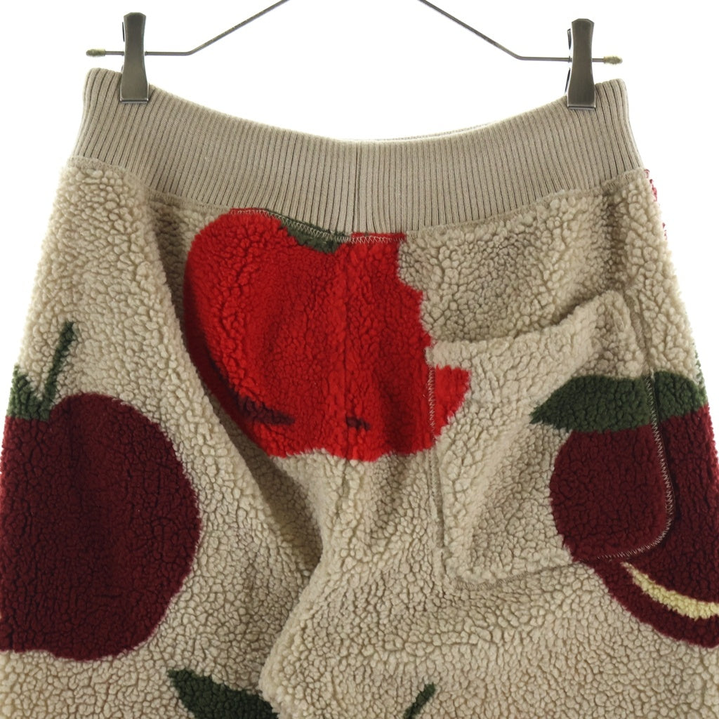 J.W.ANDERSON(ジェー ダブリュー アンダーソン) アップルモチーフ ボアフリース ジョガーパンツ ベージュ/レッド TR0262PG1139131