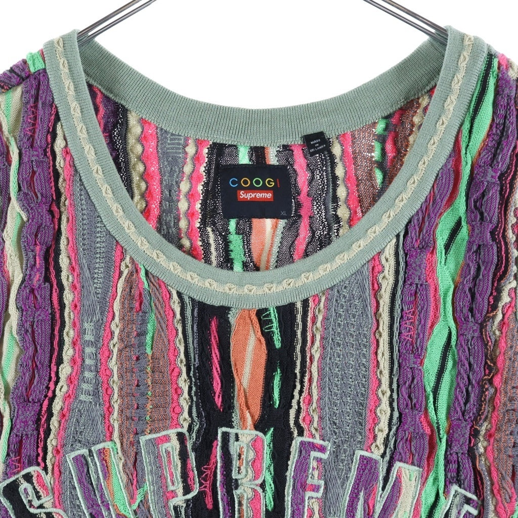 SUPREME(シュプリーム) ×Coogi 23SS Basketball Jersey Multi クージーバスケットボールジャージー ケーブルニットタンクトップ マルチカラー #XL