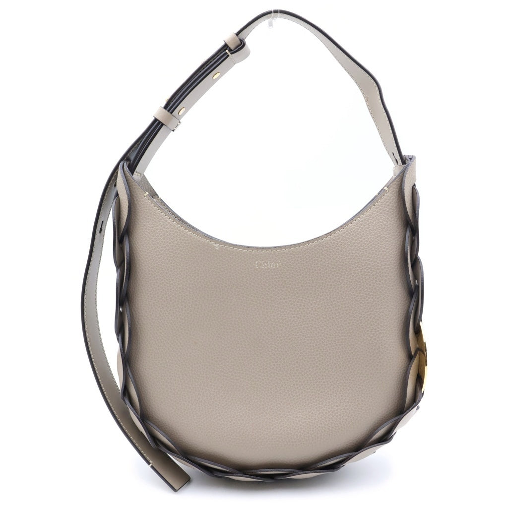 Chloe(クロエ) ダリル スモール 2WAYハンドバッグ ワンショルダーバック ベージュ レザー ゴールド金具 レディース