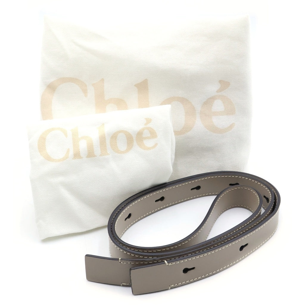 Chloe(クロエ) ダリル スモール 2WAYハンドバッグ ワンショルダーバック ベージュ レザー ゴールド金具 レディース