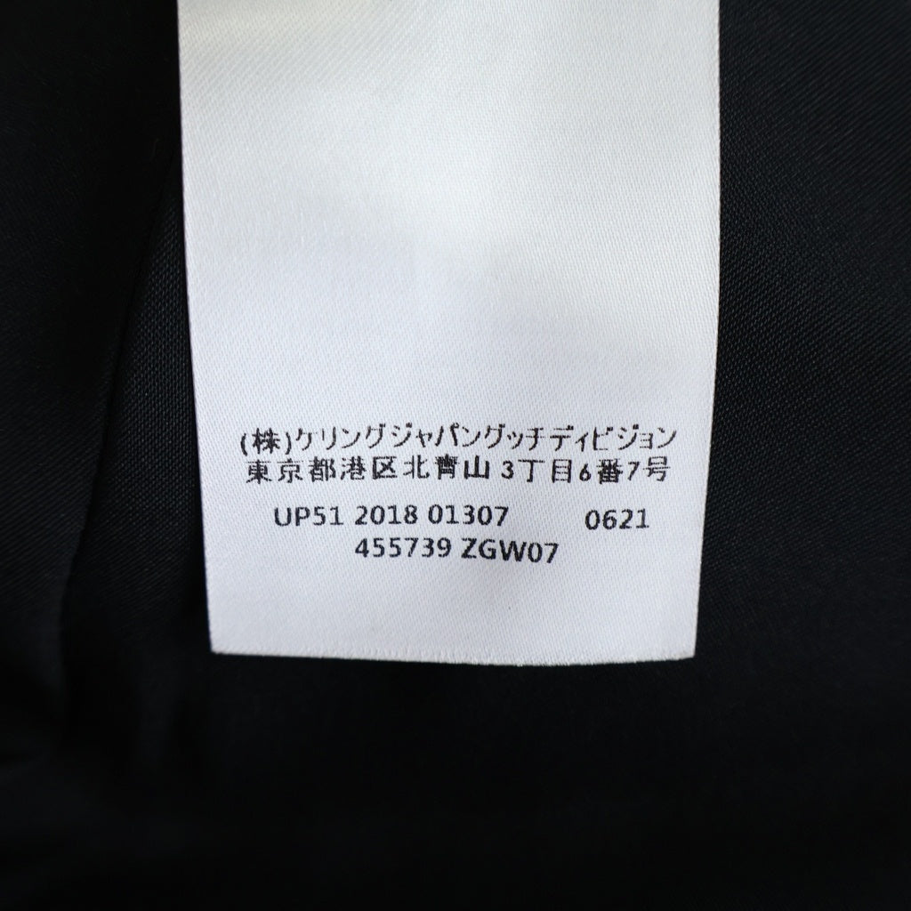 GUCCI(グッチ) ウールチェスターロングコート ブラック #36 455739 レディース