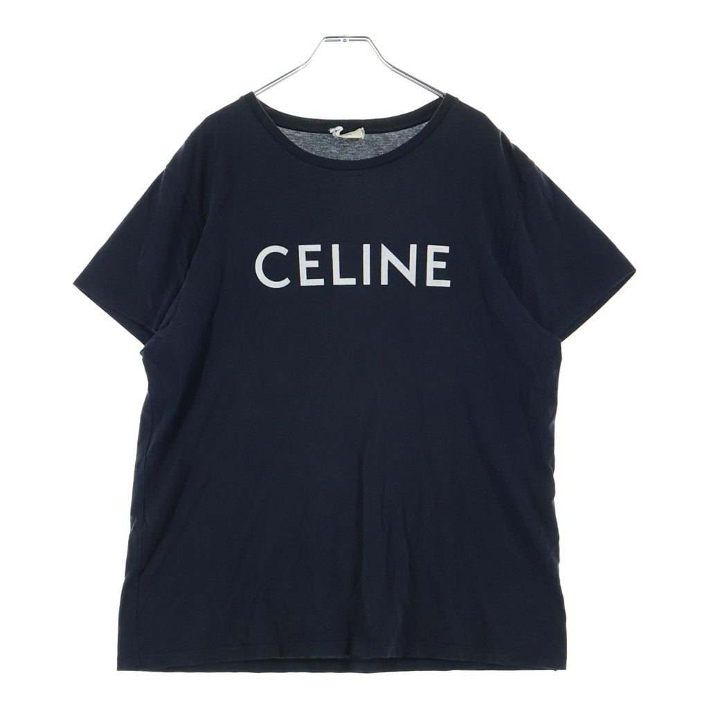 CELINE(セリーヌ) ロゴプリント 半袖Tシャツ カットソー ブラック #XL