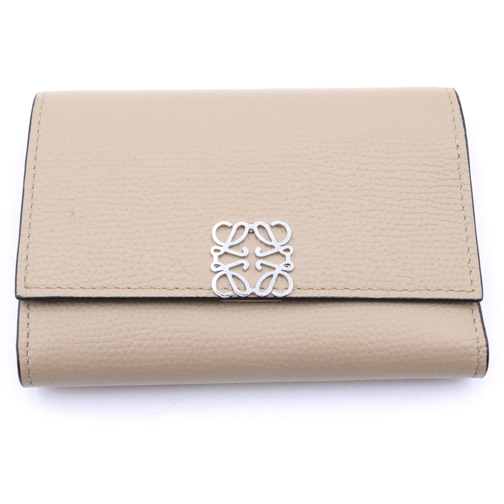 LOEWE(ロエベ) アナグラム トライフォールド ウォレット コンパクトウォレット 財布 ベージュ レザー C821L57X01 2150 レディース