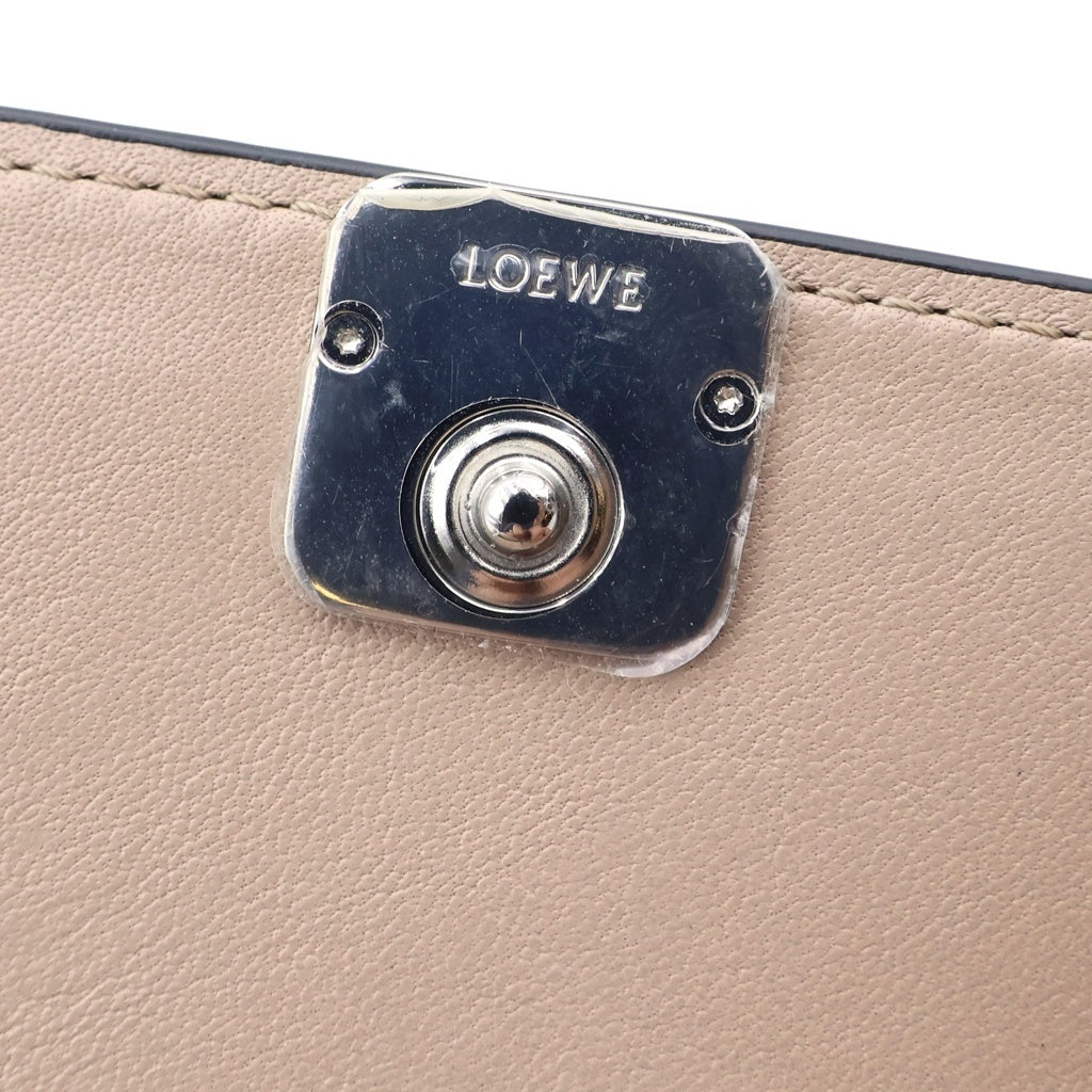 LOEWE(ロエベ) アナグラム トライフォールド ウォレット コンパクトウォレット 財布 ベージュ レザー C821L57X01 2150 レディース
