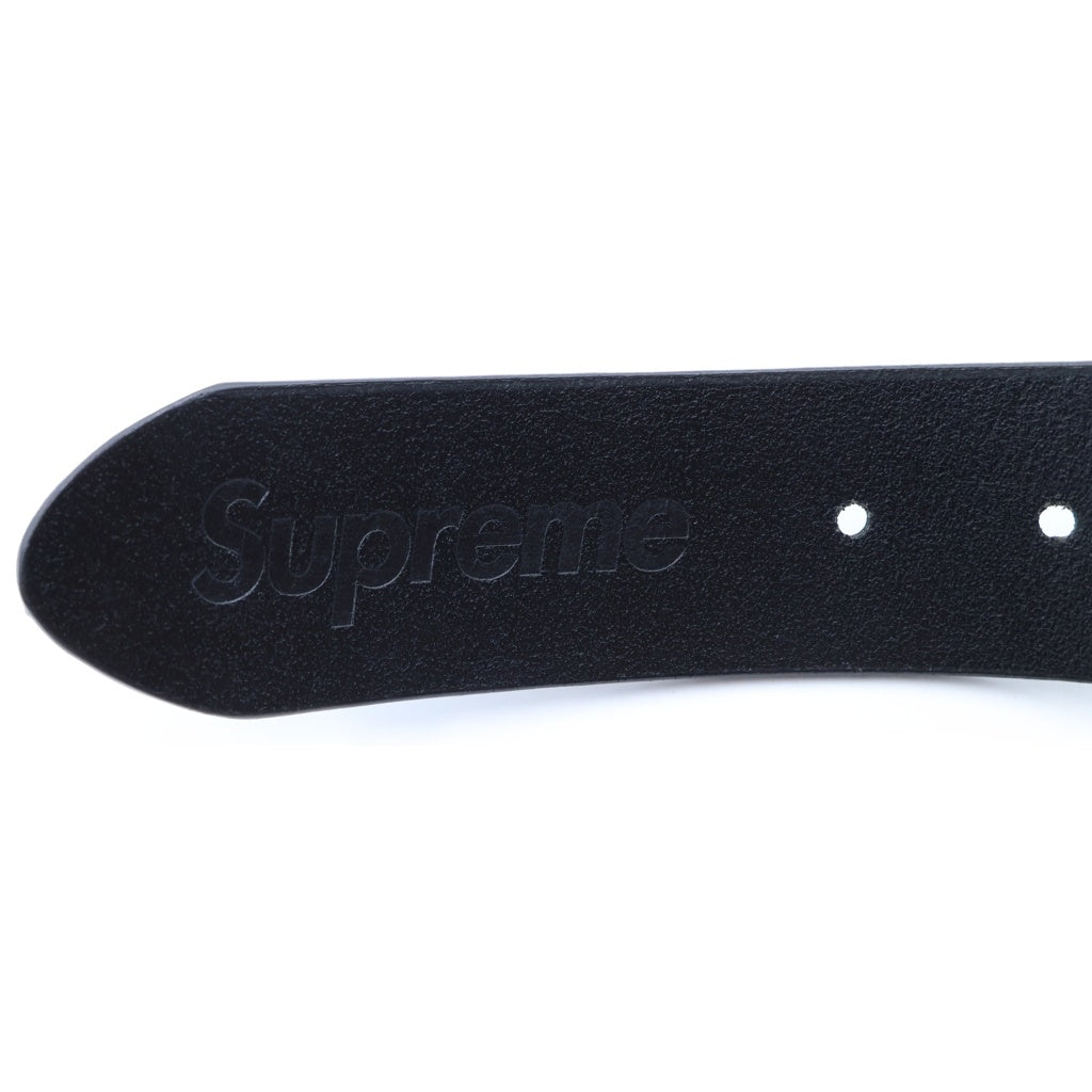 SUPREME(シュプリーム) 23SS Repeat Leather Belt リピート レザー ベルト ブラック