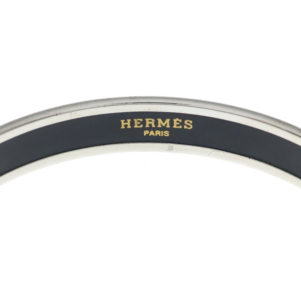 HERMES(エルメス) エマイユPM カレーシュ バングル/ブレスレット ブラック/シルバー レディース