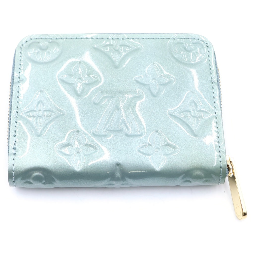 LOUIS VUITTON(ルイヴィトン) モノグラム ヴェルニ ジッピーコインパース コンパクトジップ 財布 エナメル ブルーグレー M93052 レディース