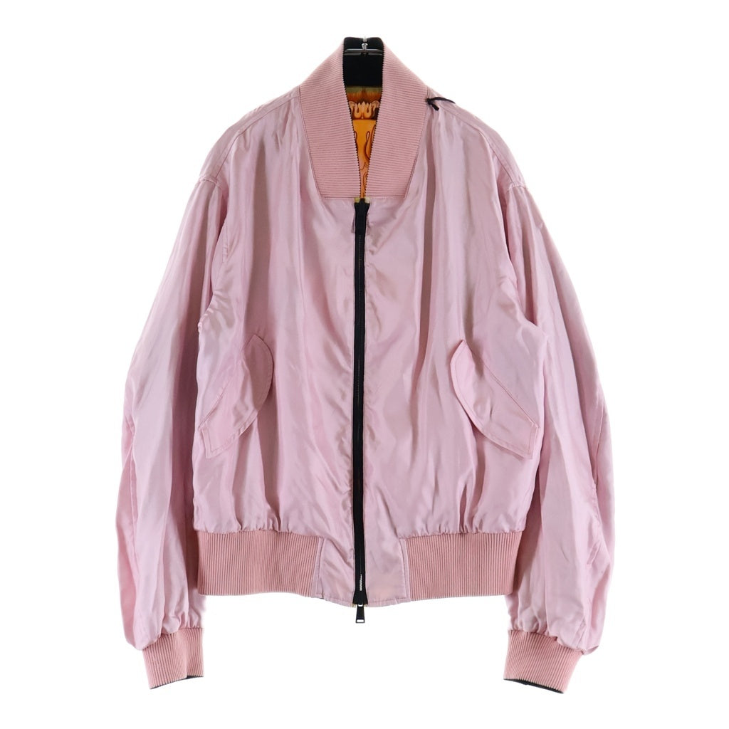 FENDI(フェンディ) ×VERSACE フェンダーチェ ブルゾン ジャケット シルク 総柄 ピンク/ゴールド FW1091 レディース