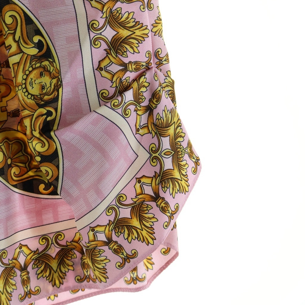 FENDI(フェンディ) ×VERSACE フェンダーチェ プリーツ スカート シルク ピンク/ゴールド FQ7251 レディース