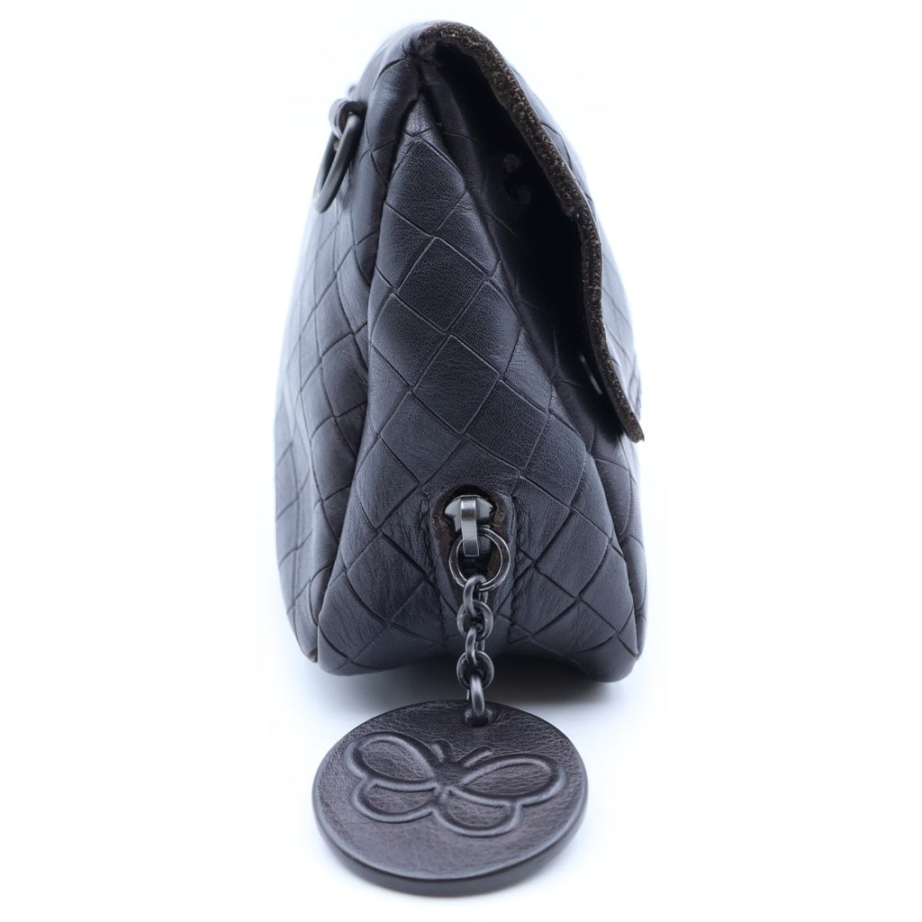 BOTTEGA VENETA(ボッテガヴェネタ) イントレチャート チェーンショルダーバッグ ブラウン レザー 230455-bv レディース