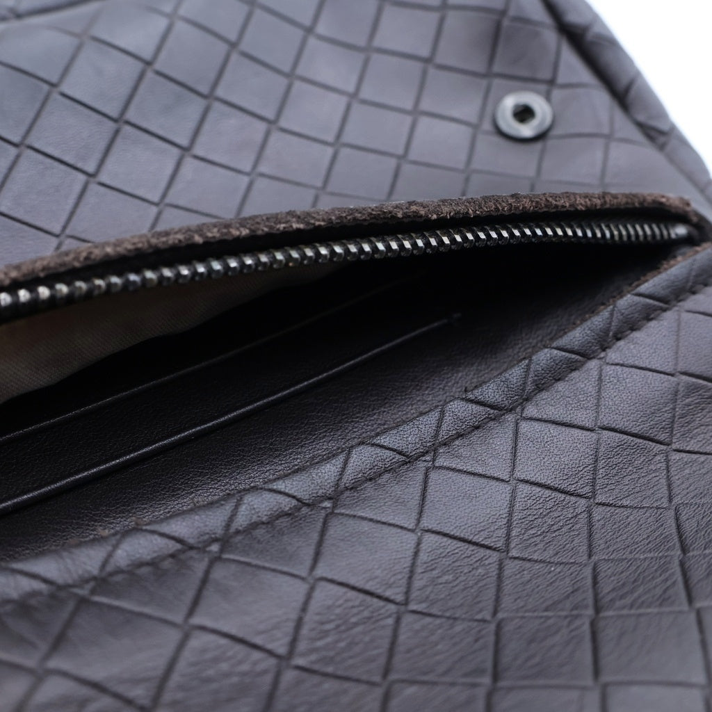 BOTTEGA VENETA(ボッテガヴェネタ) イントレチャート チェーンショルダーバッグ ブラウン レザー 230455-bv レディース