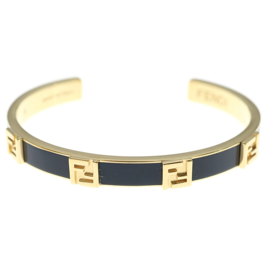 FENDI(フェンディ) フォーエバー フェンディ ブレスレット バングル ブラック×ゴールド メタル 8AK896 レディース