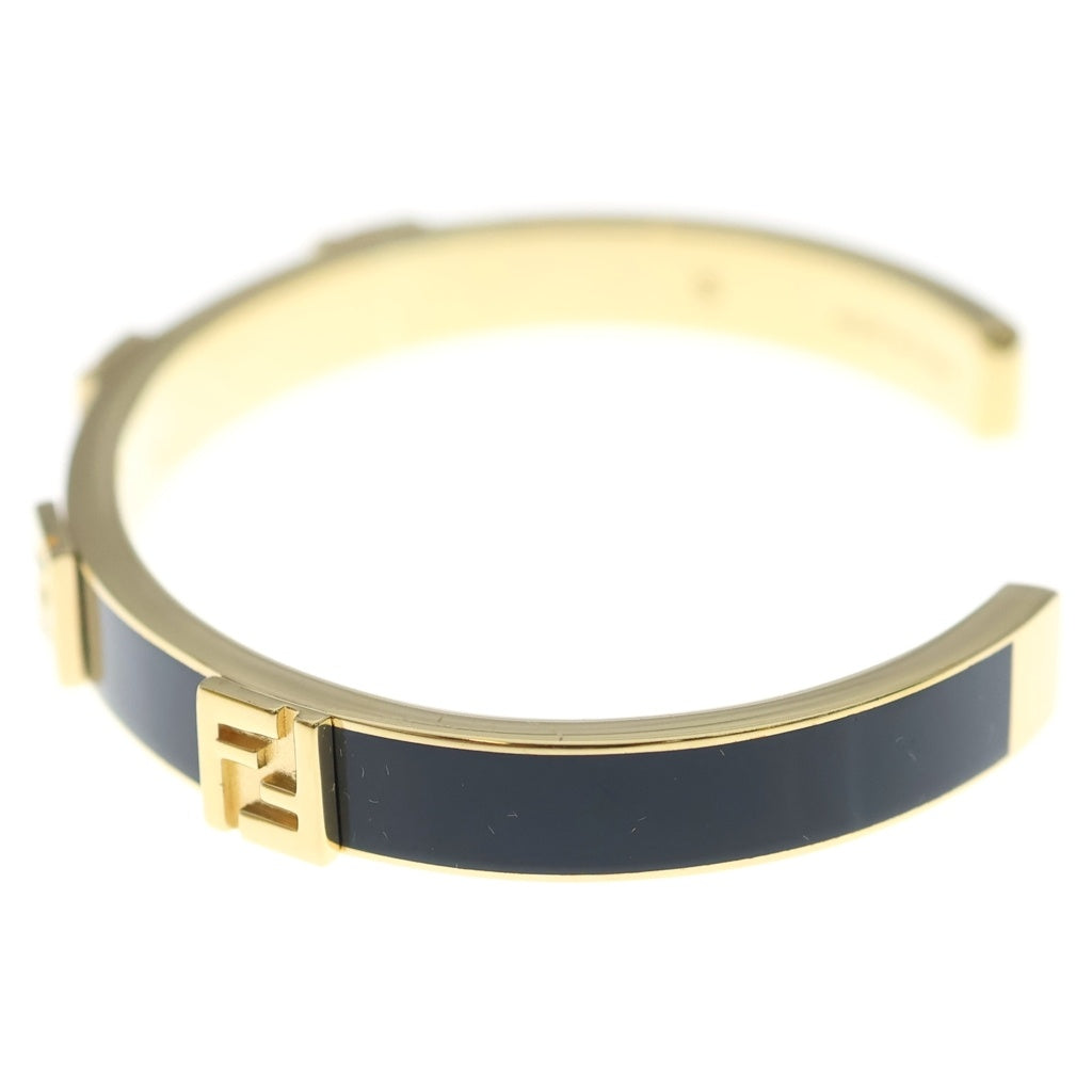 FENDI(フェンディ) フォーエバー フェンディ ブレスレット バングル ブラック×ゴールド メタル 8AK896 レディース