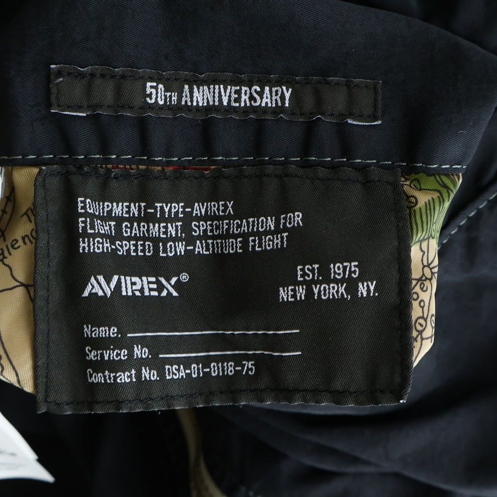 AVIREX(アヴィレックス) 50周年モデル MA-1 ボンバージャケット 中綿ブルゾン ブラック #M 783-5152025