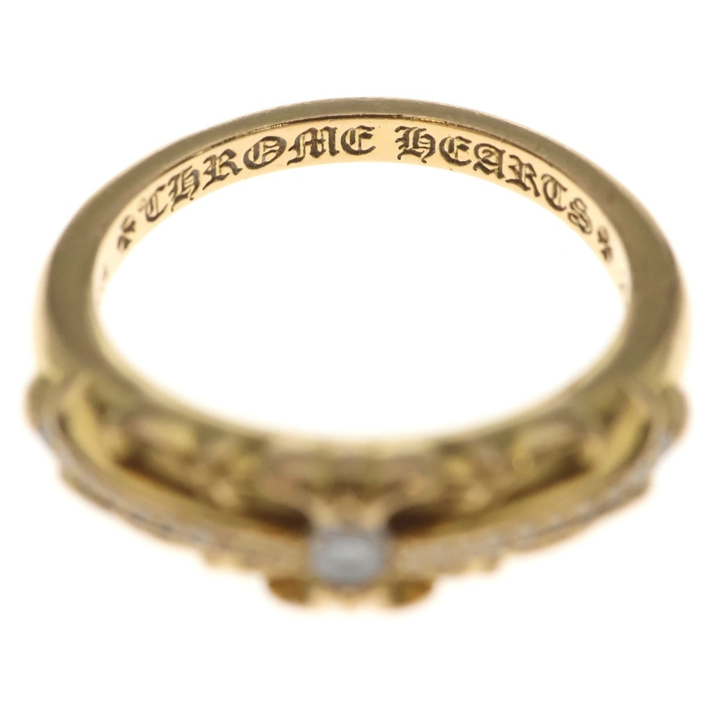 CHROME HEARTS(クロムハーツ) 22K BABYCLSC P/DIA ベイビークラシック フローラルクロスリング PAVEダイヤ ゴールド BCA055