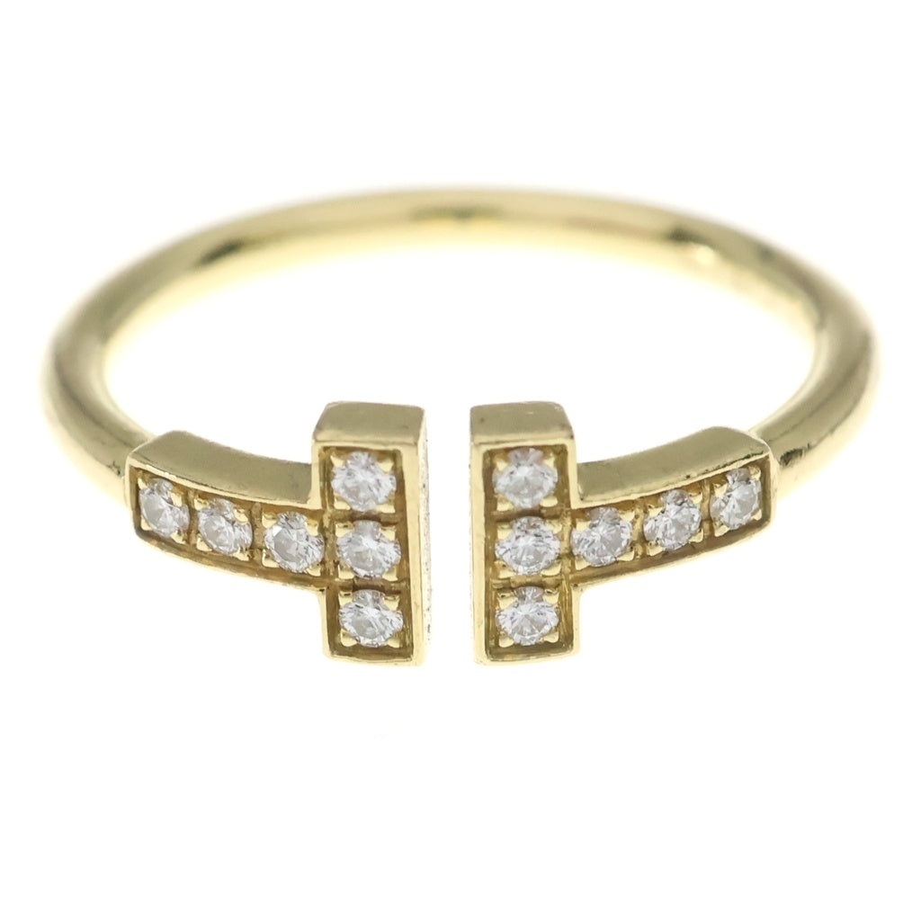 TIFFANY & Co.(ティファニー) Tワイヤー ダイヤリング イエローゴールド Au750YG #10 レディース