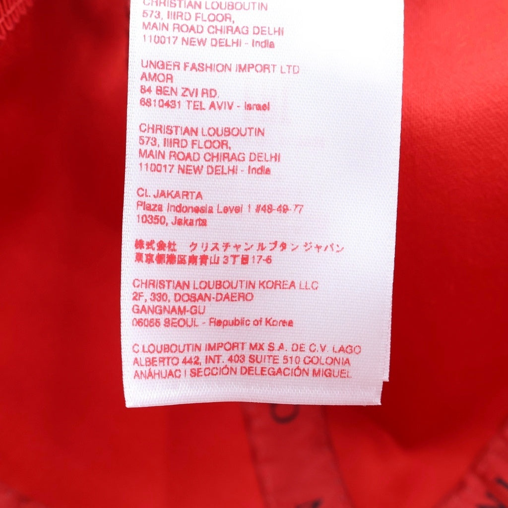 CHRISTIAN LOUBOUTIN(クリスチャンルブタン) ムーンクレスト アクティブ テックキャンバス ロゴ ベースボールキャップ 帽子 ベージュ 1255318