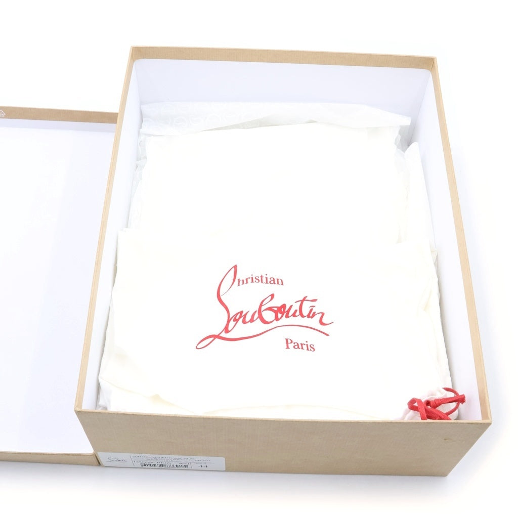 CHRISTIAN LOUBOUTIN(クリスチャンルブタン) ルビシャーク レザー ナイロン ストラップ サンダル ブラック/ホワイト 1250666