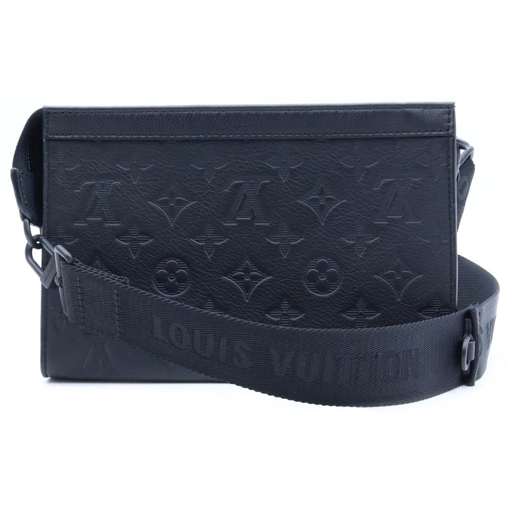 LOUIS VUITTON(ルイヴィトン) モノグラム・シャドウ ガストン・ウェアラブル ウォレット ショルダーバッグ ブラック レザー M81115 ブラック金具 レディース