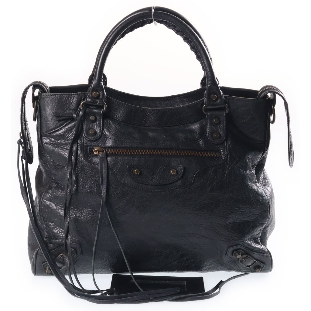 BALENCIAGA(バレンシアガ) クラシック ヴェロ 2wayハンドバッグ ブラック レザー 235216 レディース