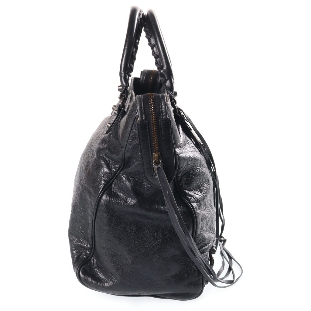 BALENCIAGA(バレンシアガ) クラシック ヴェロ 2wayハンドバッグ ブラック レザー 235216 レディース