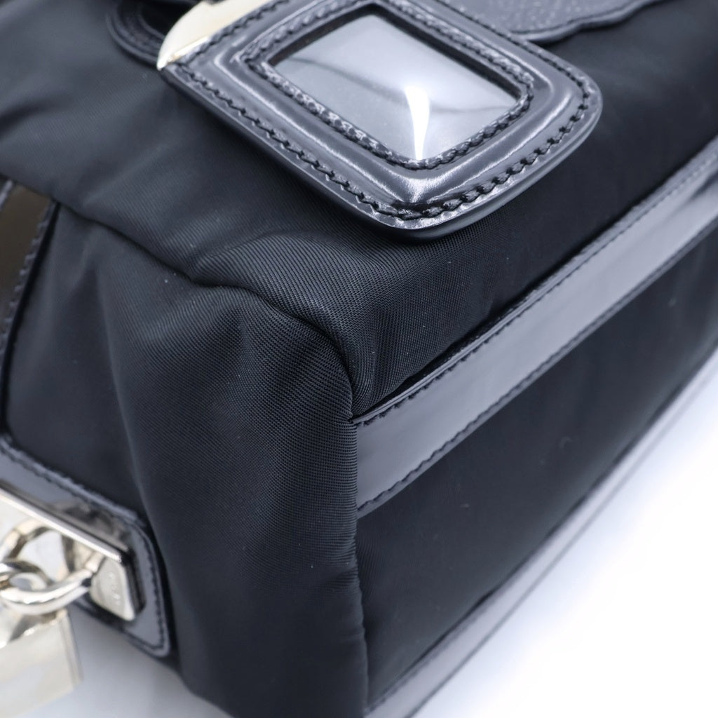 PRADA(プラダ) ミニボストンバッグ ブラック ナイロン ハンドバッグ BR3150 レディース