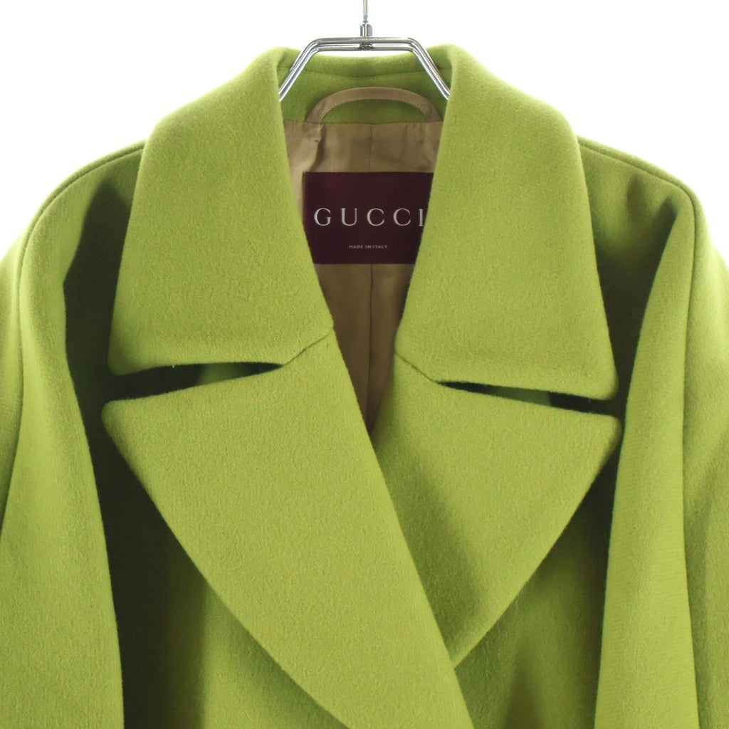 GUCCI(グッチ) ダブルブレスト コート グリーン ウール 794147 レディース