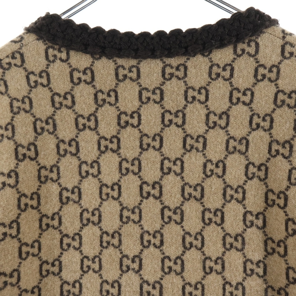 GUCCI(グッチ) GGジャガード ウール カーディガン ブラウン 644570 レディース